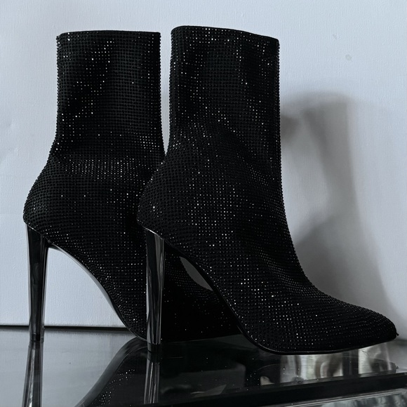 NWT Aldo Deludith Rhinestone Sock Booties - Picture 8 of 10